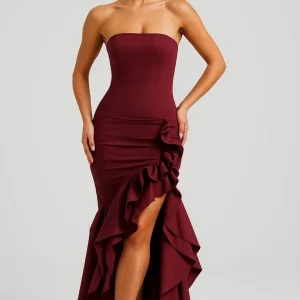 Robe Femme | Longue | Soirée | volants structurés pour Été