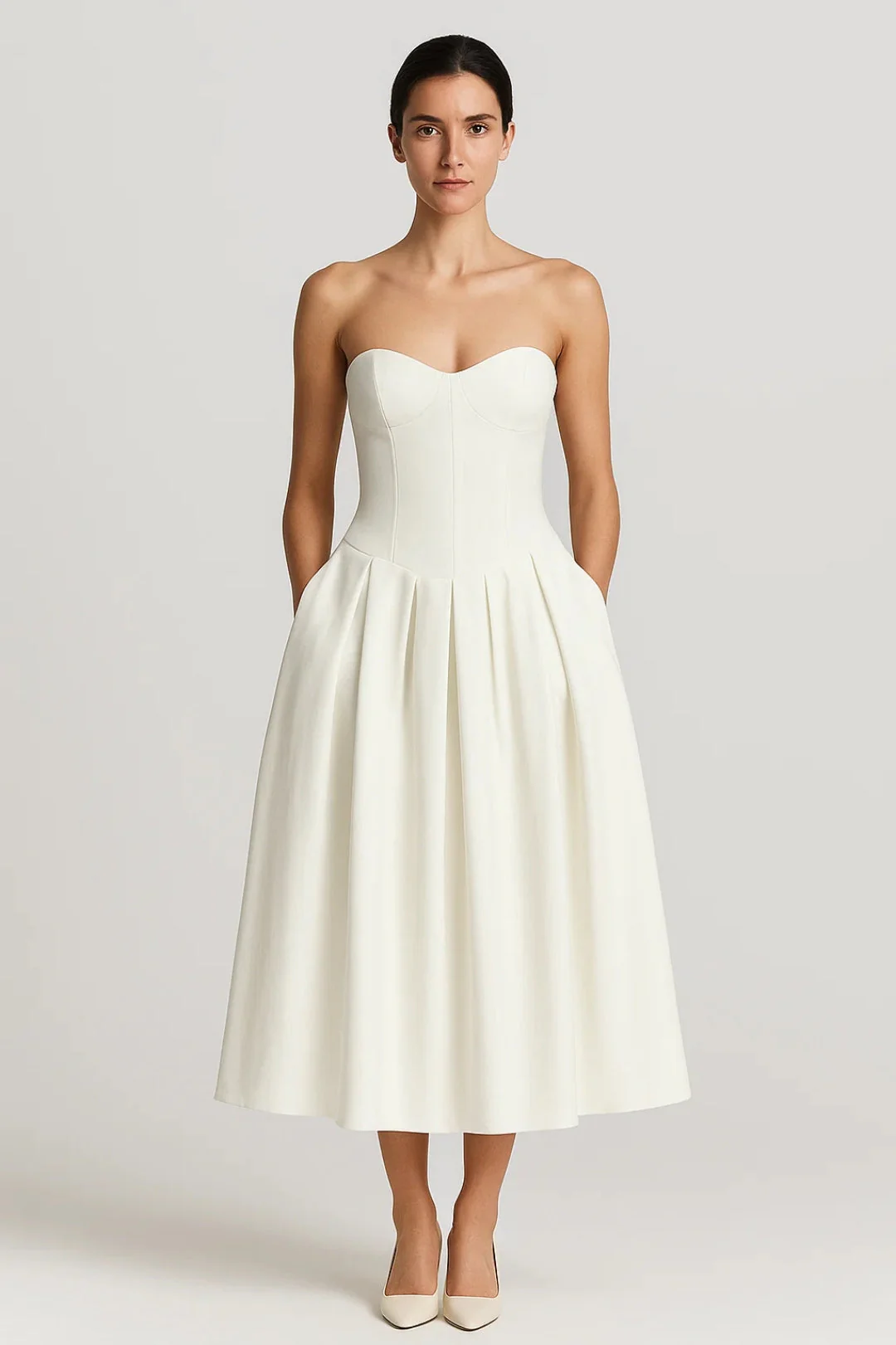 Robe Femme | Midi | Classique | buste structuré pour Été