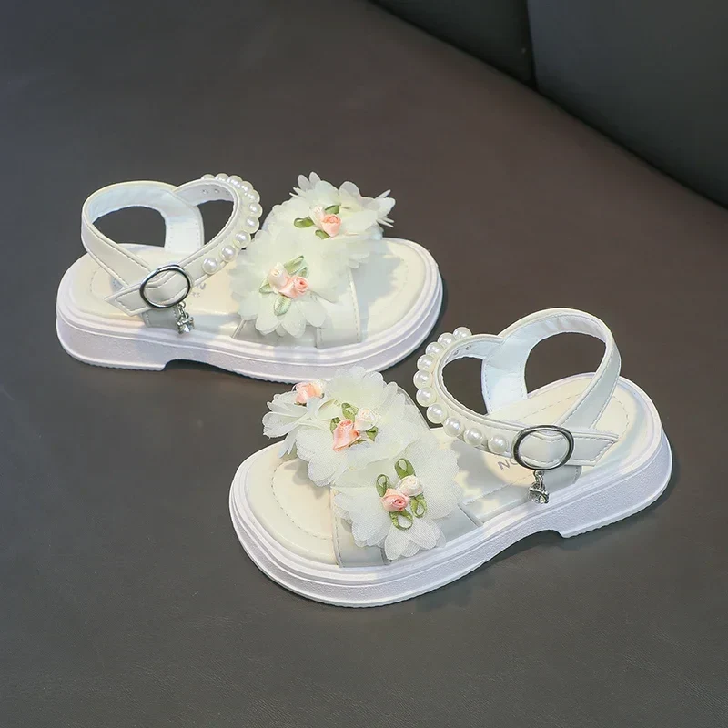 Sandales enfant de cérémonie fleurs – Image 7