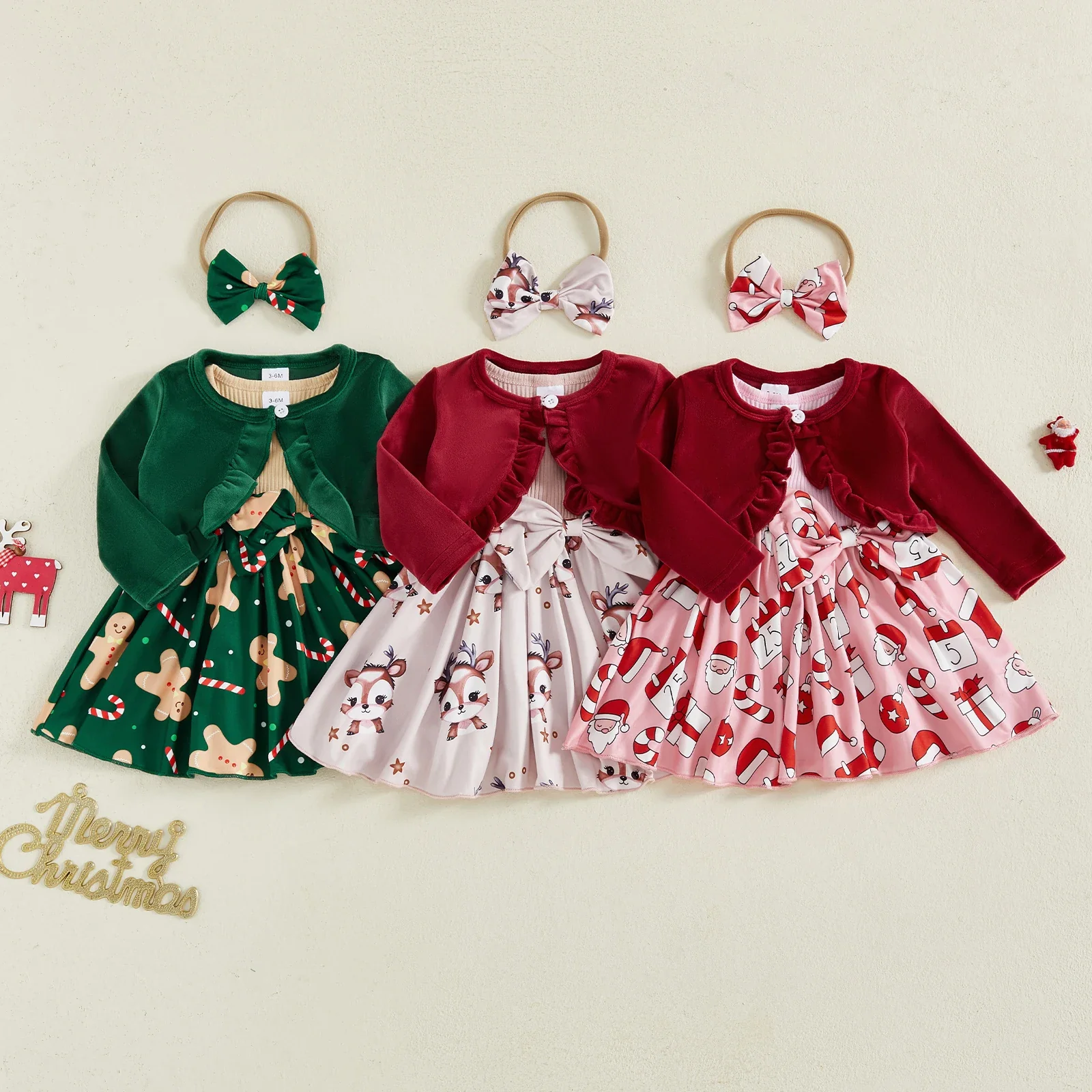 Robe bébé de Noël - 3 pièces – Image 4