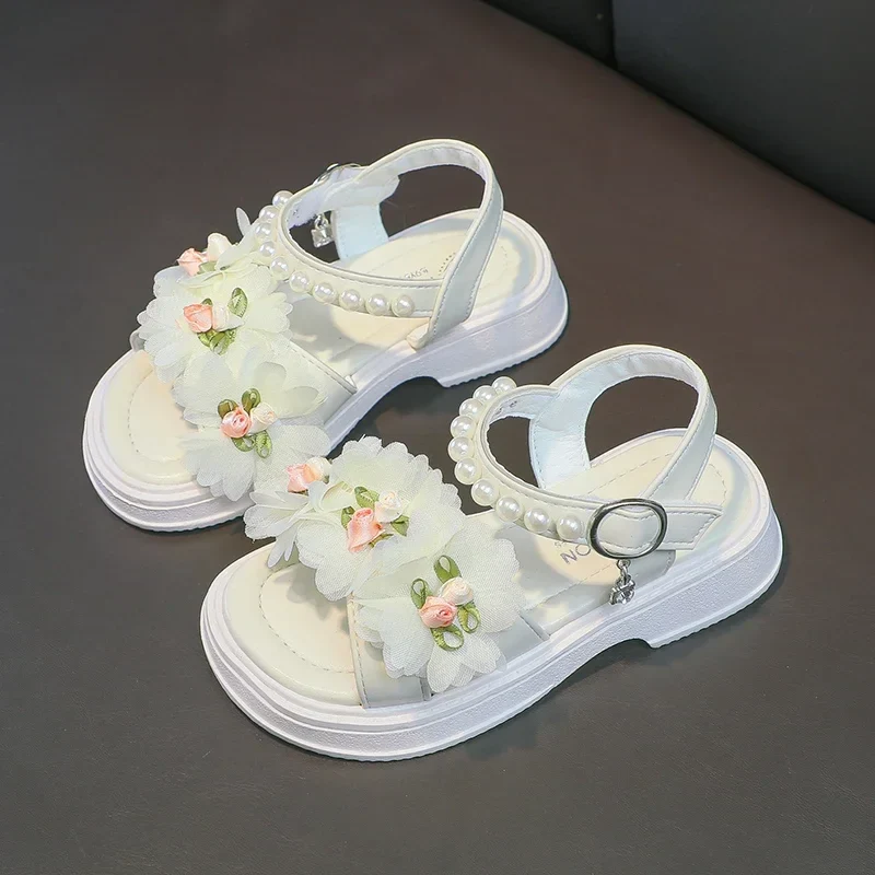 Sandales enfant de cérémonie fleurs – Image 6