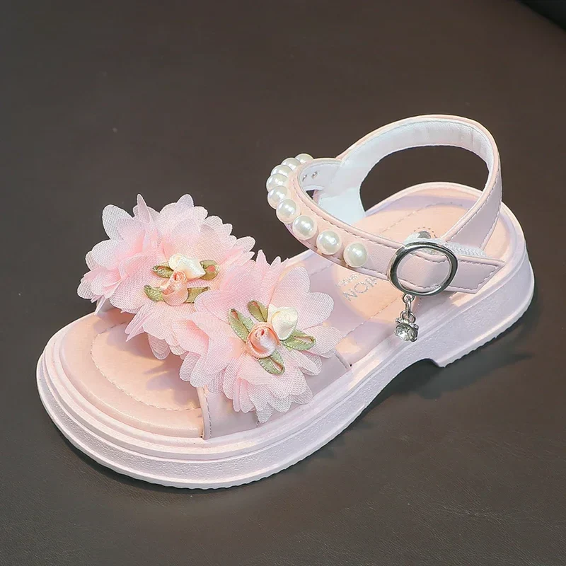 Sandales enfant de cérémonie fleurs – Image 8