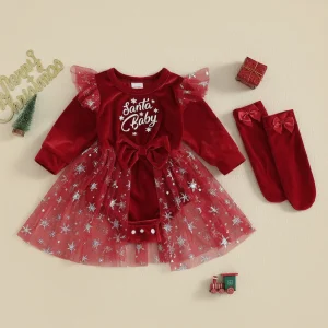 Barboteuse bébé fille - Robe + chaussette