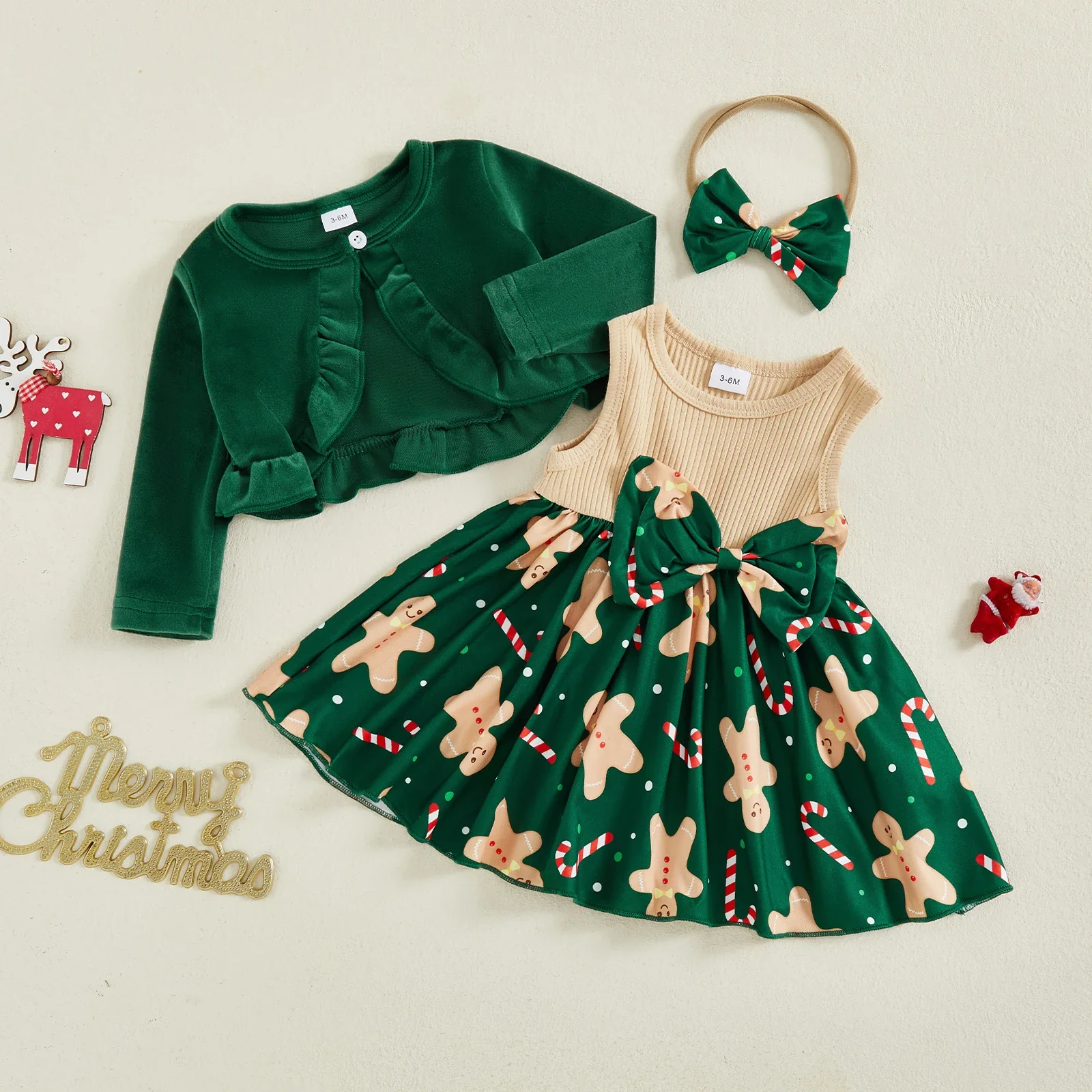 Robe bébé de Noël - 3 pièces – Image 6
