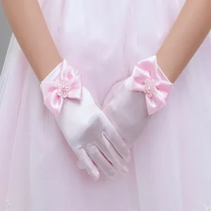 Gants de mariage avec noeud papillon