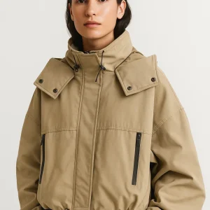 Veste Coupe-Vent Femme | Col Montant Réglable | Légère et Déperlante