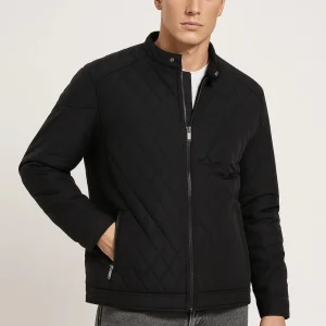 Veste Homme | Matelassée Col Montant | Style Minimaliste pour Hiver