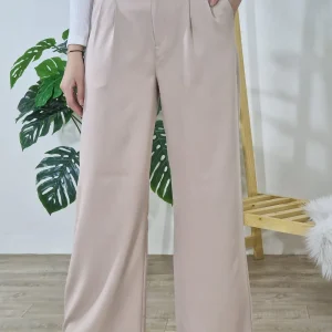 Pantalon large Classique -Ecru/Beige-