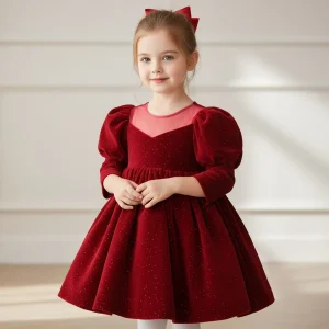 Robe de Noël rouge velours