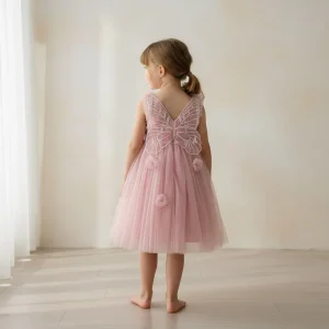 Robe cérémonie d'été papillon couleur