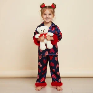 Pyjama enfant fille - Motif Coeur