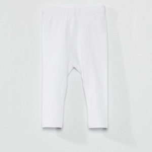 Legging long uni en maille jersey blanc