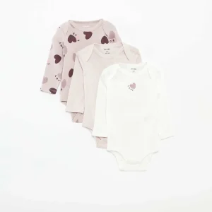 Lot de 3 bodies manches longues VIOLET