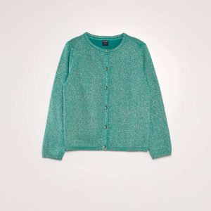 Gilet boutonné fantaisie Vert