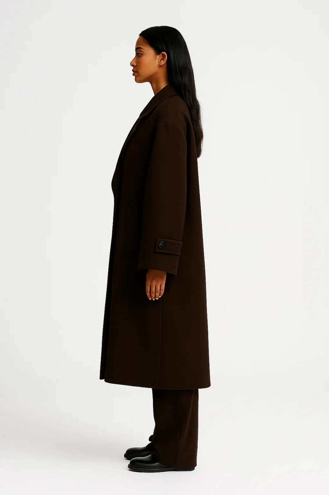 Manteau Femme | Long Oversize à Double Boutonnage | Élégant et Structuré pour Hiver – Image 2