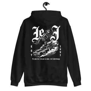 1 SWEAT BYB006 OVERSIZE TAILLE L NOIR MARQUAGE BUSTE 24CM + DOS 35CM