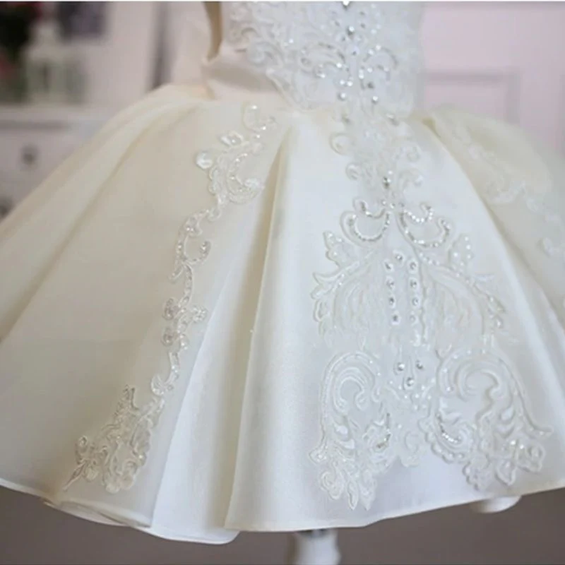 Robe cérémonie fille blanc crème – Image 5