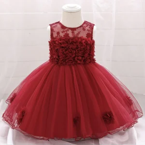 Robe bébé de cérémonie rouge