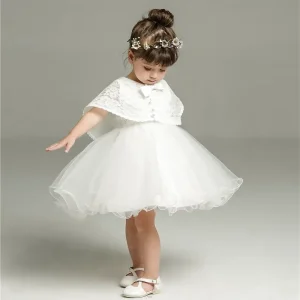 Robe baptême fille boléro