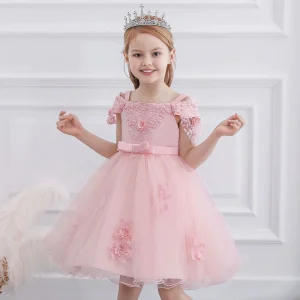 Robe de cérémonie fille - Rose