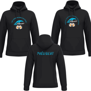 2 sweat B&C King premium personnalisé recto-verso taille M triathlon + taille L Trail