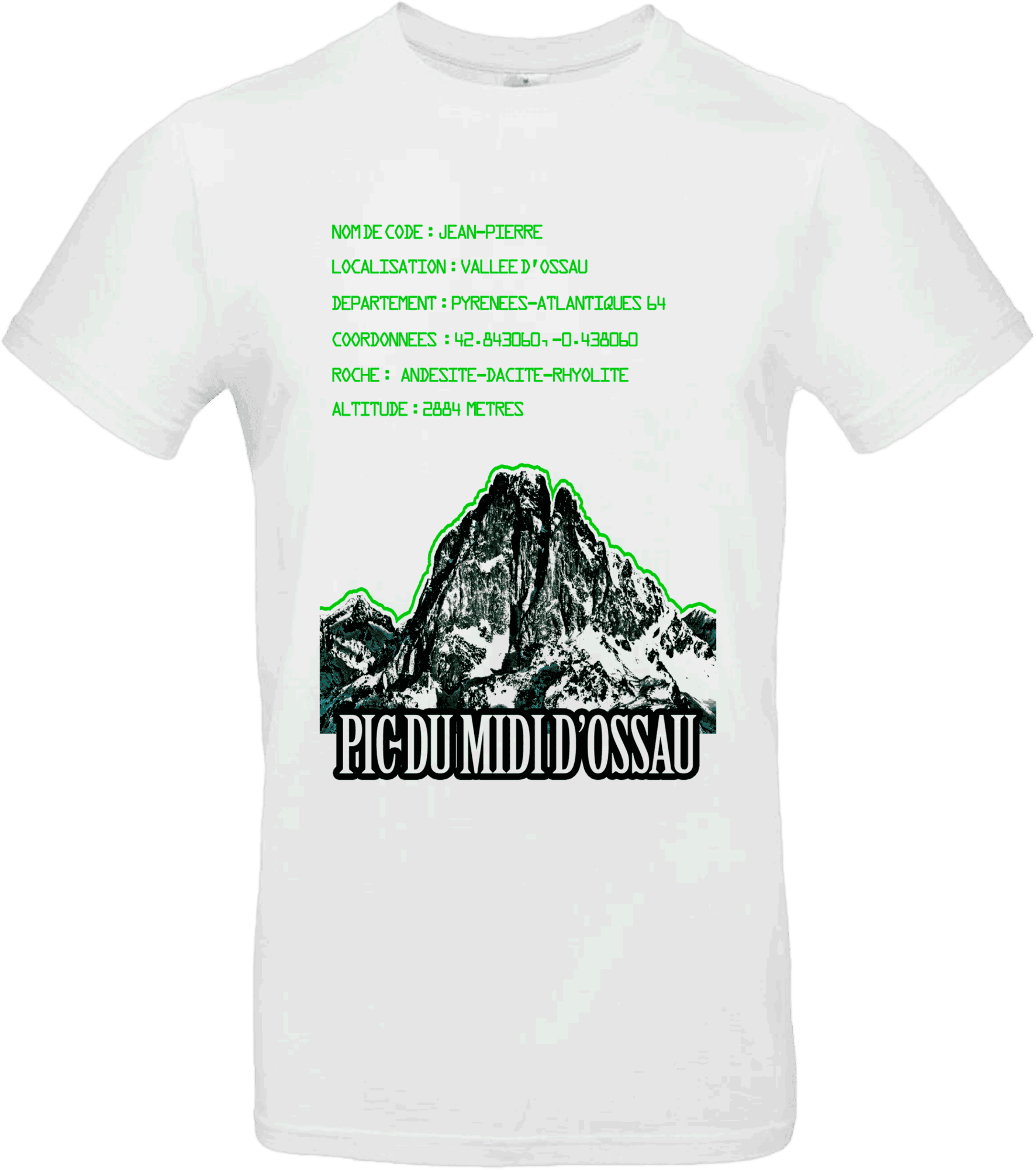 T-shirt “Pic du Midi d’Ossau – Jean-Pierre”