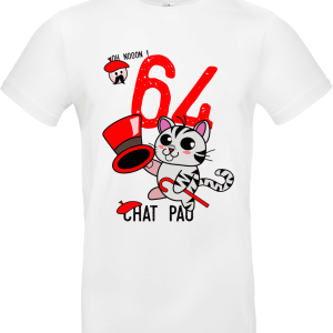 T-shirt CHAT PAU 64 – Design par Sly (ZSW La Coccinelle) 🐱🎩