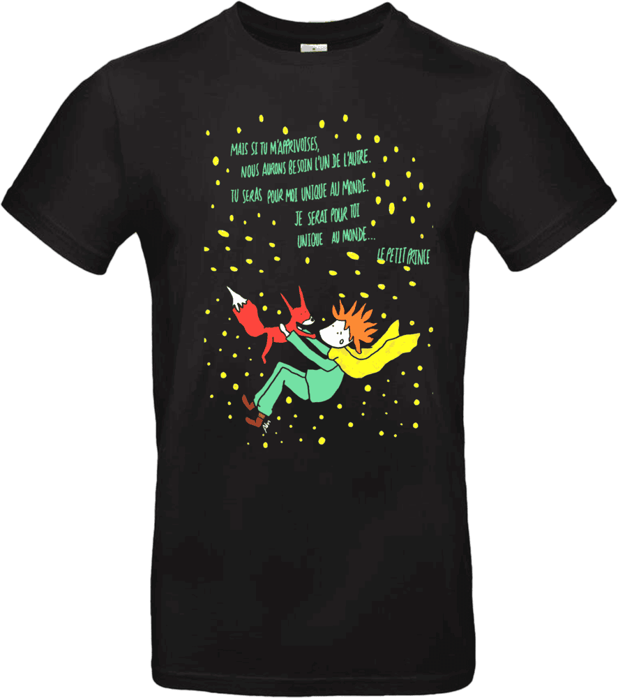 T-shirt « Citation Le Petit Prince » – Illustration Abi Illustration ⭐🦊 – Image 2
