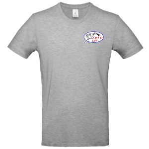 100 TEE SHIRT B&C E190 PREMIUM GRIS CHINE MARQUAGE LOGO COEUR LSTP IDF
